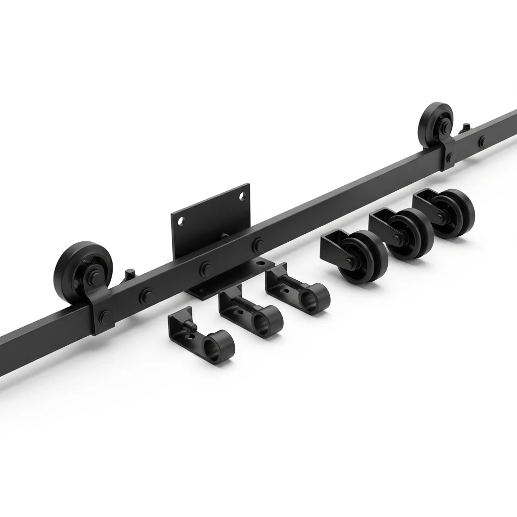 DIYHD Black Steel Door Track
